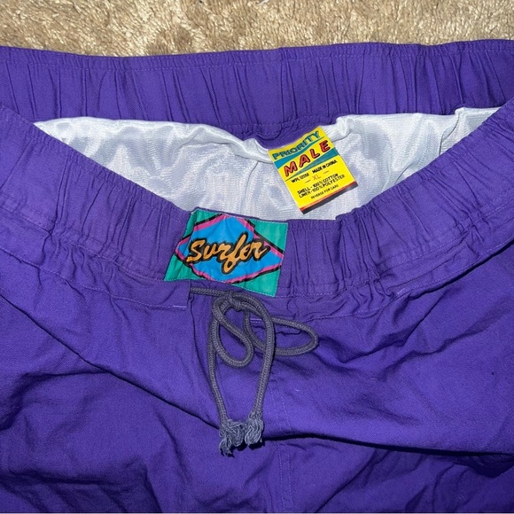 Vintage Priority Male Swim Trunks Cotton Purple Size XL - Picture 10 of 12